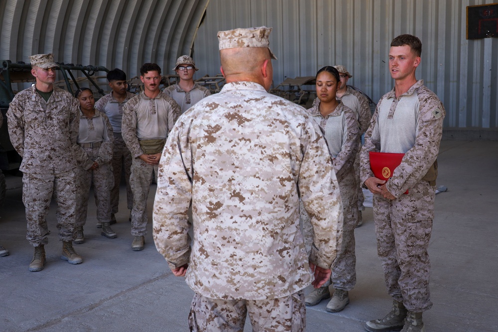 2nd MarDiv CG awards NCO and Marine of the Quarter