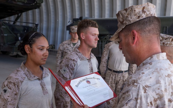 2nd MarDiv CG awards NCO and Marine of the Quarter