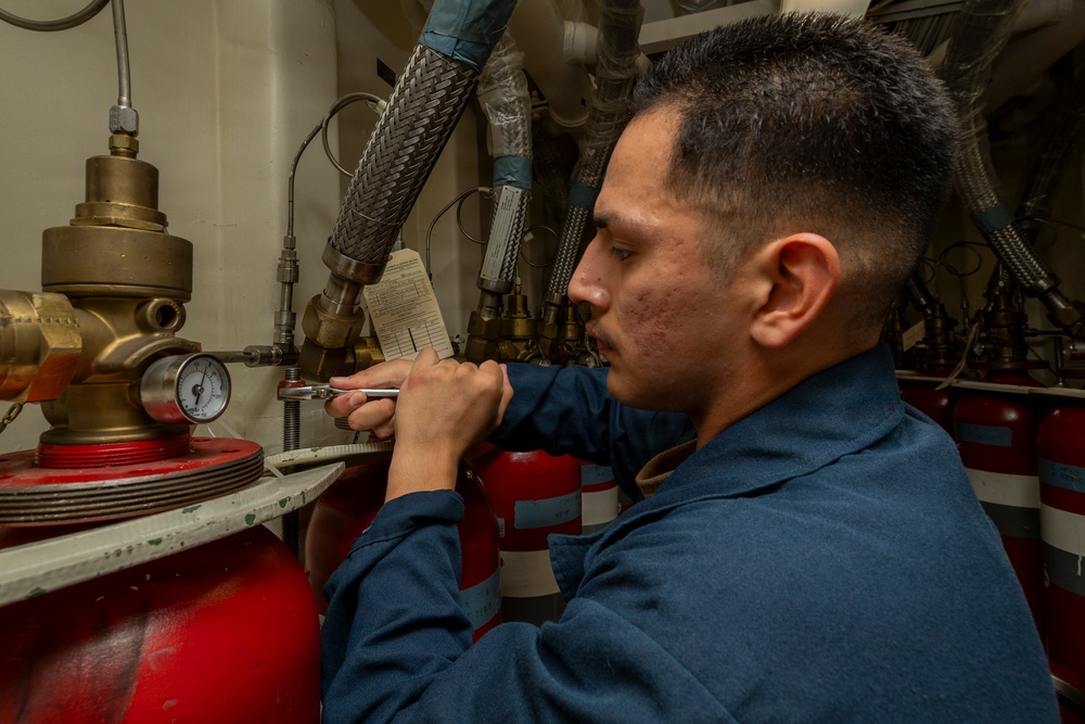 Delbert D. Black Sailors Conduct Daily Operations