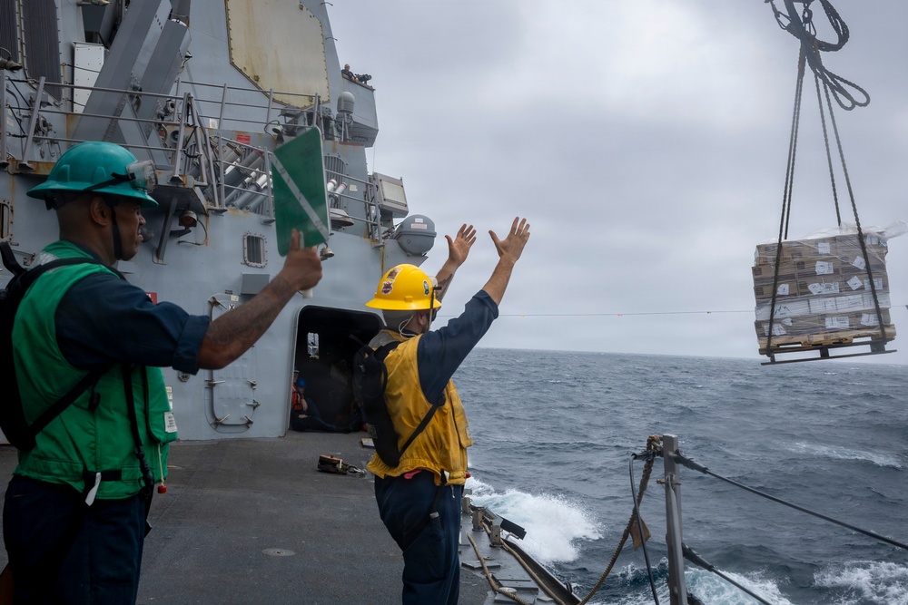 Delbert D. Black Conducts Replenishment-at-Sea with Henry J. Kaiser