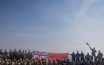 Allied and partner nations display their nations flags after completing Sea Breeze 26-2