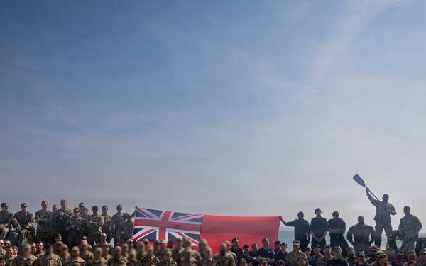 Allied and partner nations display their nations flags after completing Sea Breeze 26-2