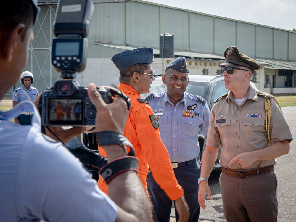 The Defense Attaché to the U.S. Embassy in Sri Lanka visits VP-26 Tridents during CARAT Sri Lanka 2026