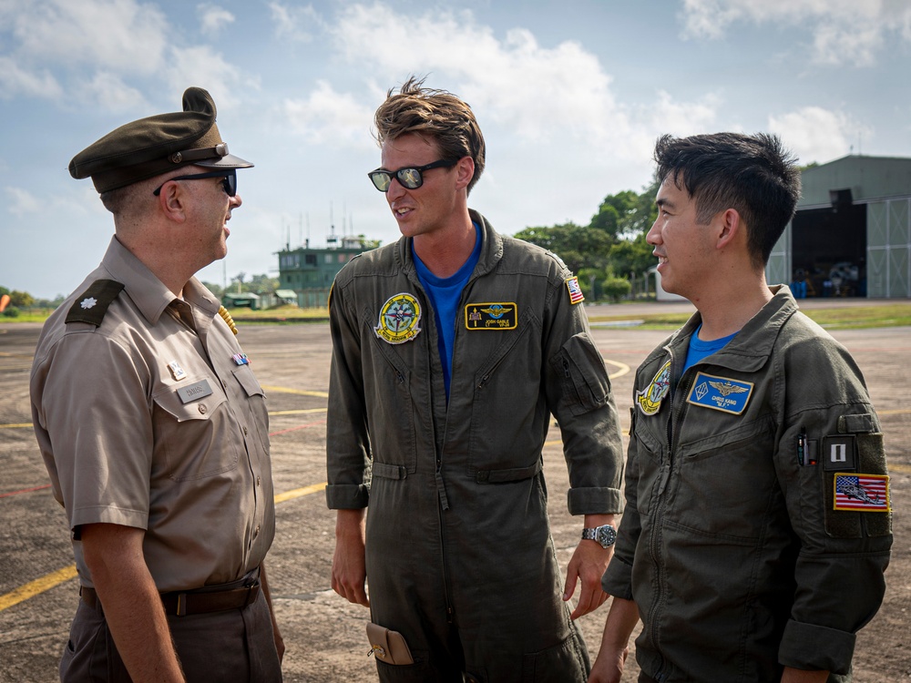 The Defense Attaché to the U.S. Embassy in Sri Lanka visits VP-26 Tridents during CARAT Sri Lanka 2026