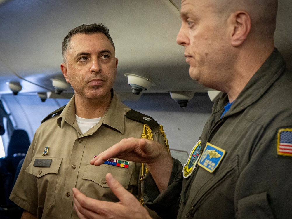 The Defense Attaché to the U.S. Embassy in Sri Lanka visits VP-26 Tridents during CARAT Sri Lanka 2026