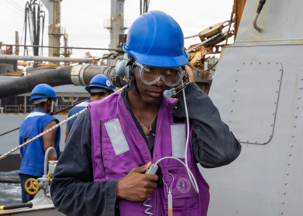 Replenishment-at-Sea Aboard USS Ross