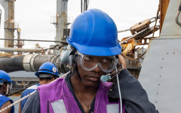 Replenishment-at-Sea Aboard USS Ross