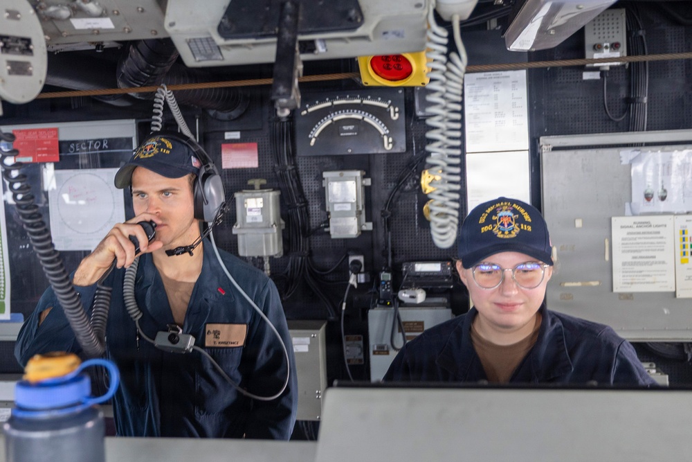 Michael Murphy Conducts Replenishment-at-Sea with USNS John Lewis