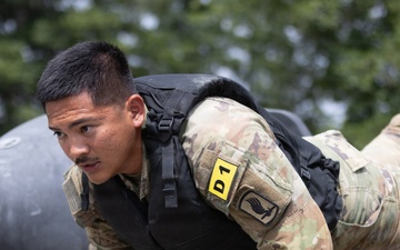 U.S. Army Europe and Africa Best Squad Competitors Conduct Zodiac Water Crossing