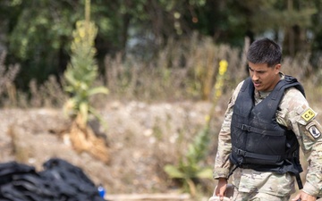 U.S. Army Europe and Africa Best Squad Competitors Conduct Zodiac Water Crossing