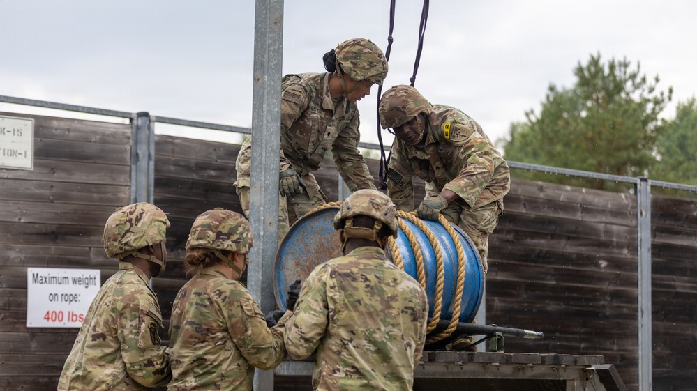 U.S. Army Europe and Africa Best Squad Soldiers Tackle Leaders Reaction Course