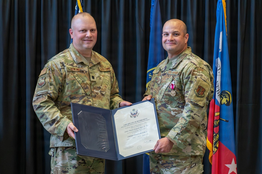 Senior Master Sgt. Ryan Fitz retires from Nebraska Air National Guard