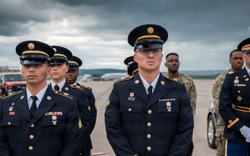 Connecticut National Guard Funeral Honors Team conducts dignified transfer for WWII veteran who died in Philippines POW camp