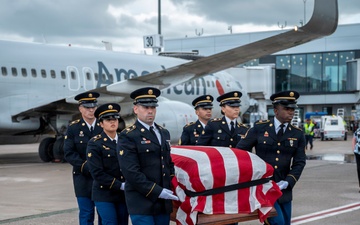 Connecticut National Guard Funeral Honors Team conducts dignified transfer for WWII veteran who died in Philippine POW camp