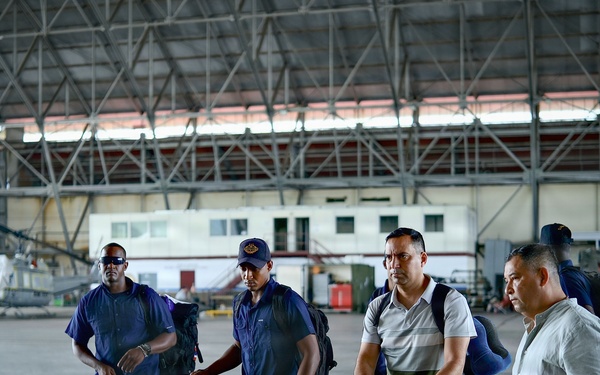 U.S. Service Members attend JRSOI brief for PANAMAX