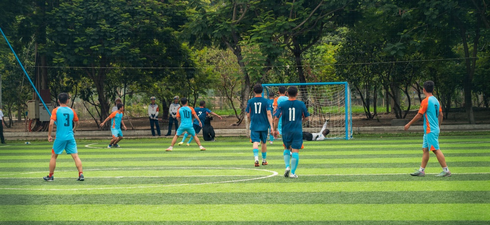 George Washington Sailors Play Soccer with Vietnamese Sailors