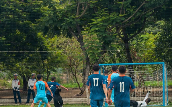 George Washington Sailors Play Soccer with Vietnamese Sailors