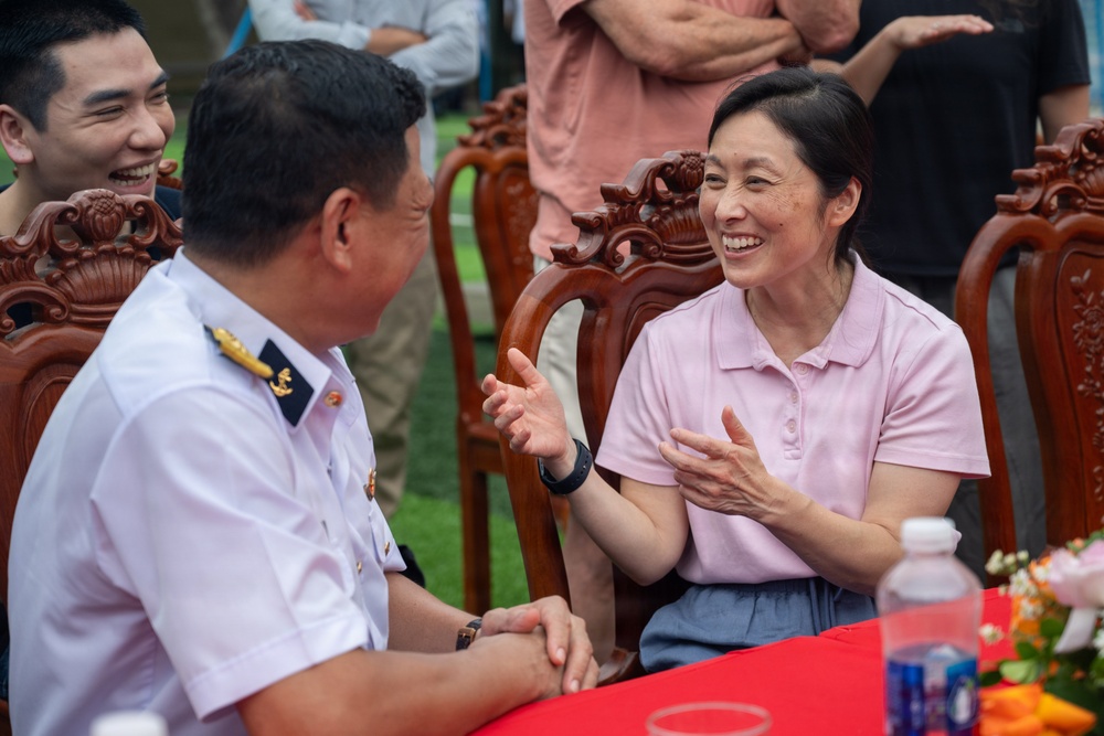 George Washington Sailors Play Soccer with Vietnamese Sailors