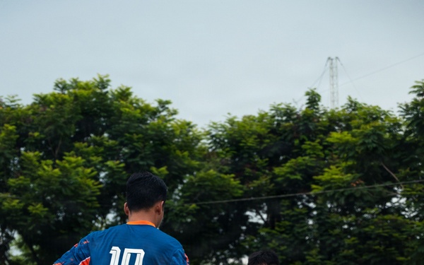 George Washington Sailors Play Soccer with Vietnamese Sailors