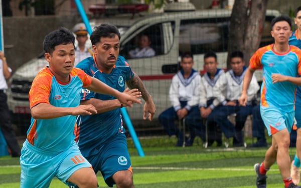 George Washington Sailors Play Soccer with Vietnamese Sailors