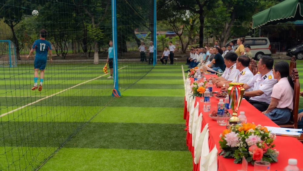 George Washington Sailors Play Soccer with Vietnamese Sailors