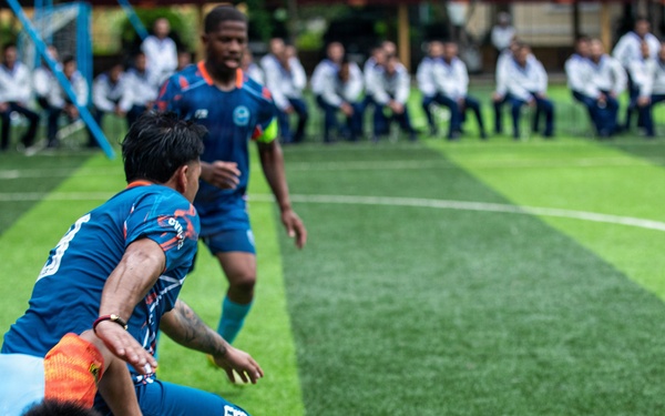 George Washington Sailors Play Soccer with Vietnamese Sailors