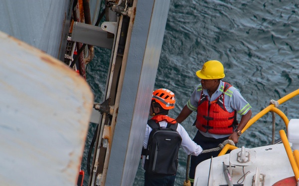 LCF-24: USS San Antonio Straddles the Caribbean Sea and Pacific in Panama
