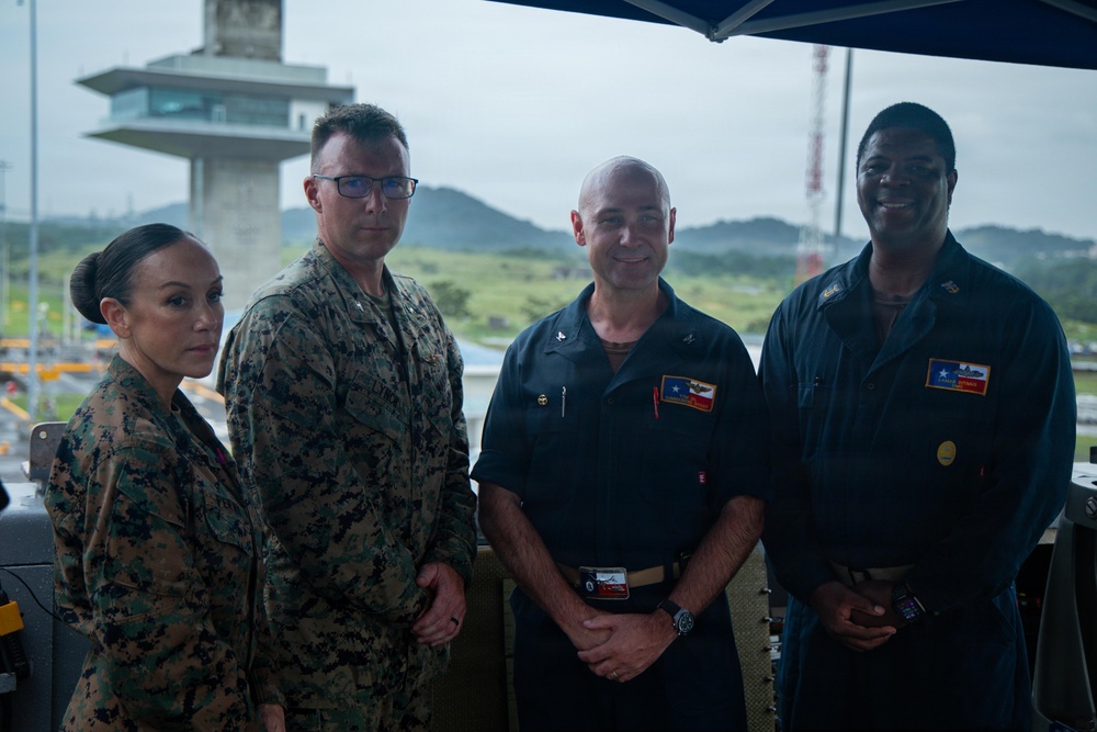 LCF-24: USS San Antonio Straddles the Caribbean Sea and Pacific in Panama