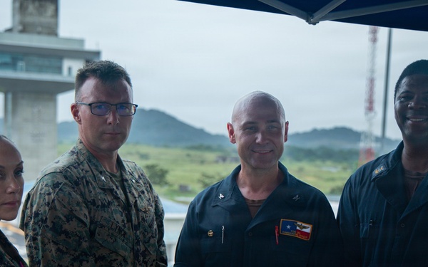 LCF-24: USS San Antonio Straddles the Caribbean Sea and Pacific in Panama