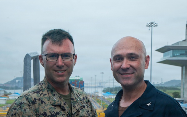 LCF-24: USS San Antonio Straddles the Caribbean Sea and Pacific in Panama
