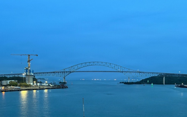 LCF-24: USS San Antonio Straddles the Caribbean Sea and Pacific in Panama