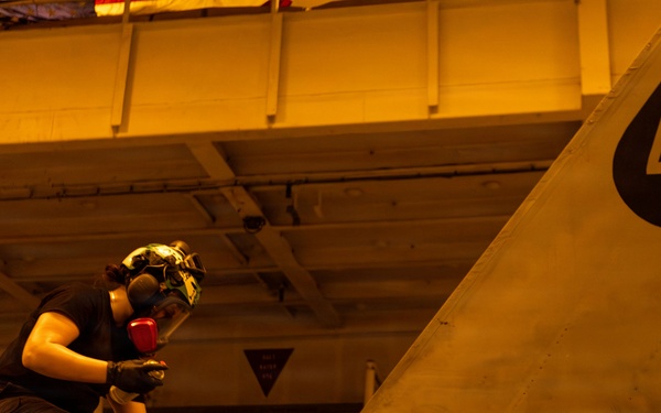 Abraham Lincoln Conducts Aircraft Maintenance