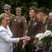 U.S. Army Soldiers participate at a memorial ceremony in Poland