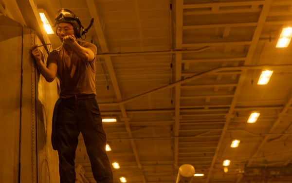Abraham Lincoln Conducts Aircraft Maintenance