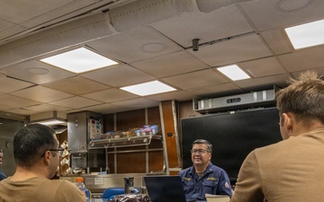 "Coffee with Chaps" Aboard USS Ross