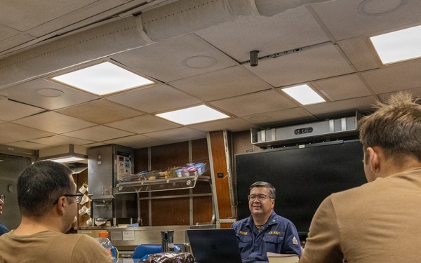 "Coffee with Chaps" Aboard USS Ross