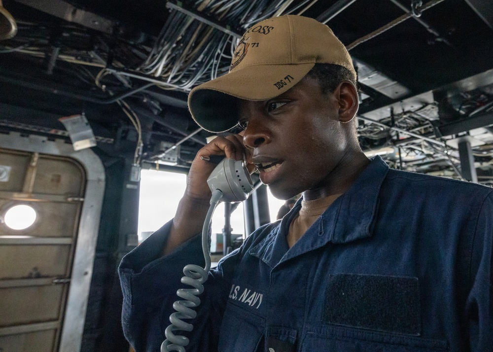 Bridge Operations Aboard USS Ross