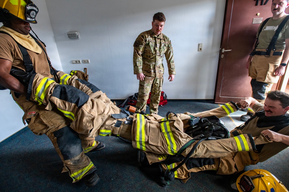 169th CES firefighters conduct deployment for training operations at Spangdahlem AB, Germany