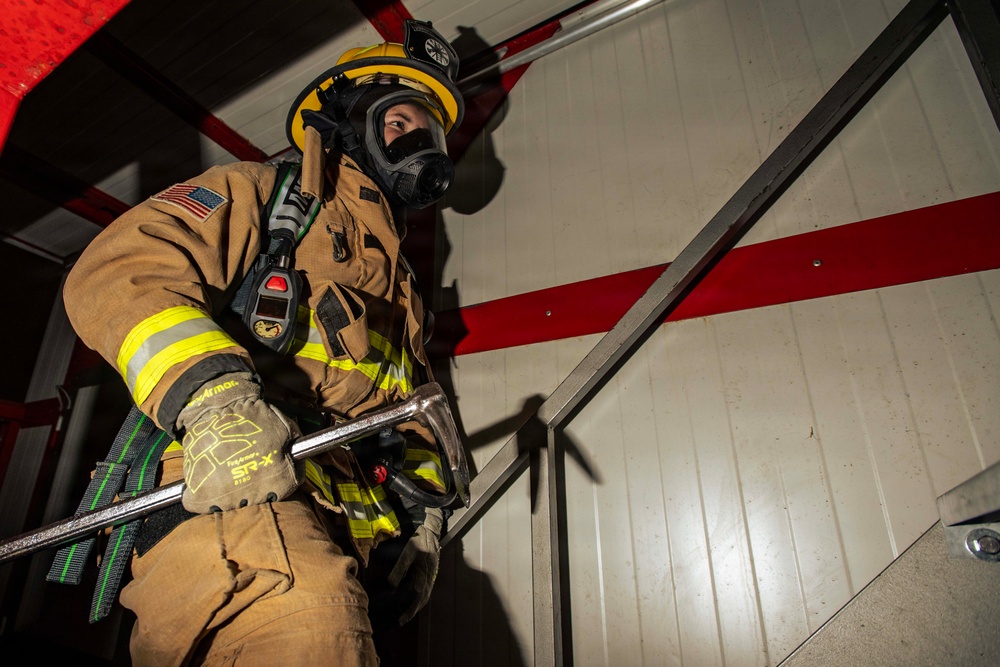 169th CES firefighters perform simulated confined space operations at Spangdahlem AB, Germany