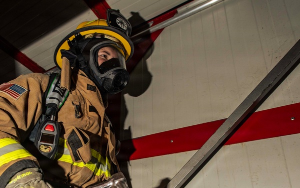 169th CES firefighters perform simulated confined space operations at Spangdahlem AB, Germany