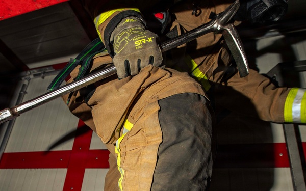 169th CES firefighters perform simulated confined space operations at Spangdahlem AB, Germany
