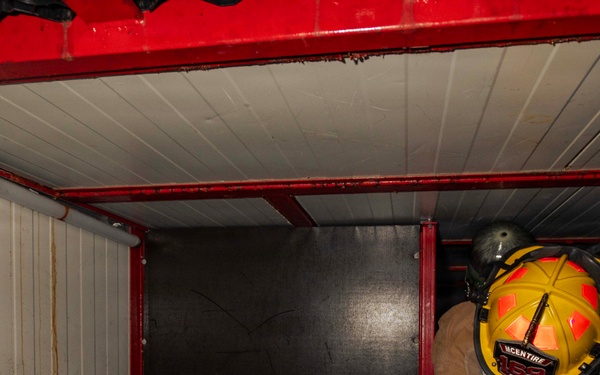 169th CES firefighters perform simulated confined space operations at Spangdahlem AB, Germany