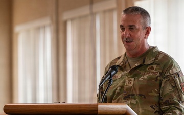 Change of responsibility ceremony recognizes Taber as new 167th command chief