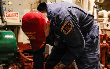 Engineering Maintenance Aboard USS Mason (DDG 87)
