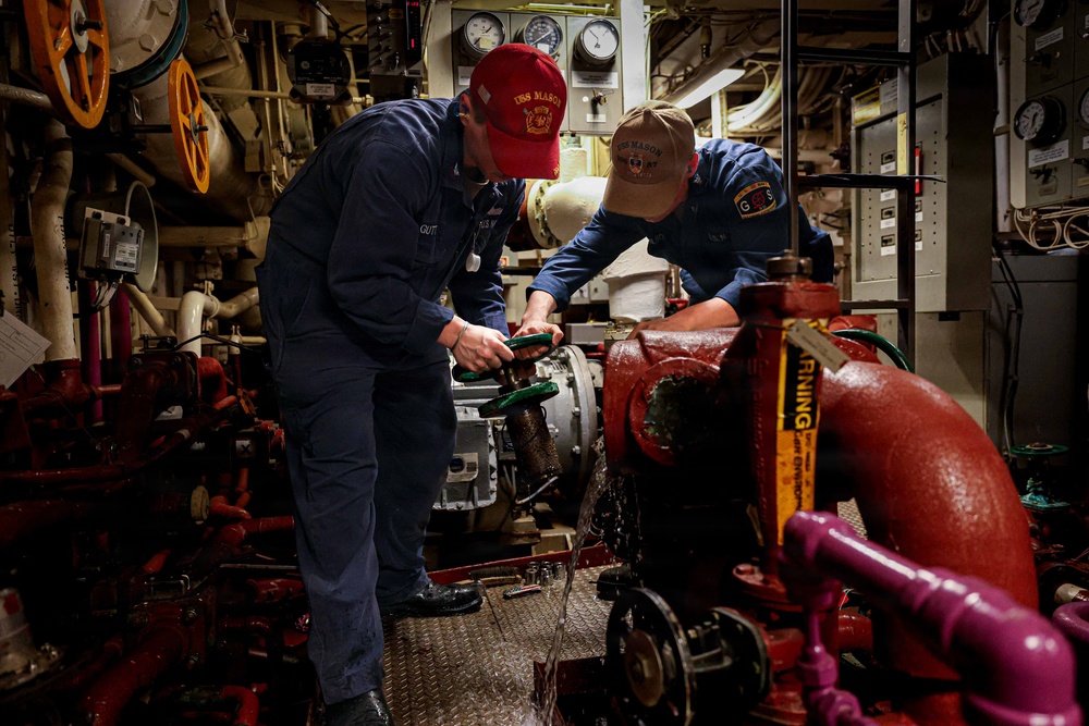 Engineering Maintenance Aboard USS Mason (DDG 87)
