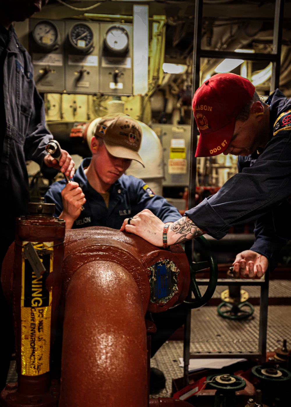 Engineering Maintenance Aboard USS Mason (DDG 87)