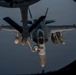 KC-135 refuels U.S. Navy fighters in the CENTCOM area of responsibility