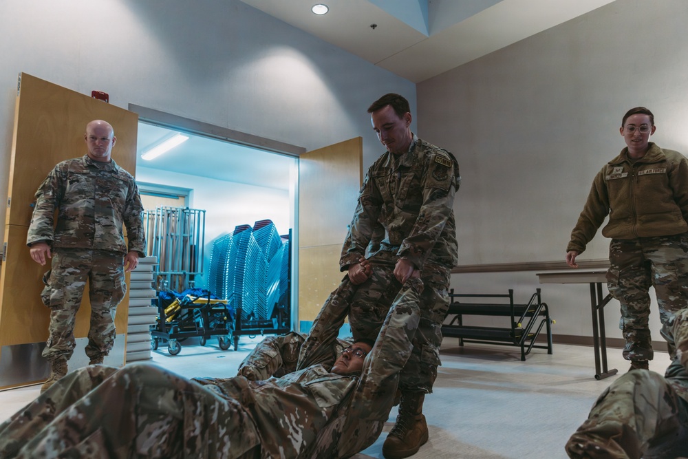 Airmen of the 139th Airlift Wing train during Northern Strike 26-2