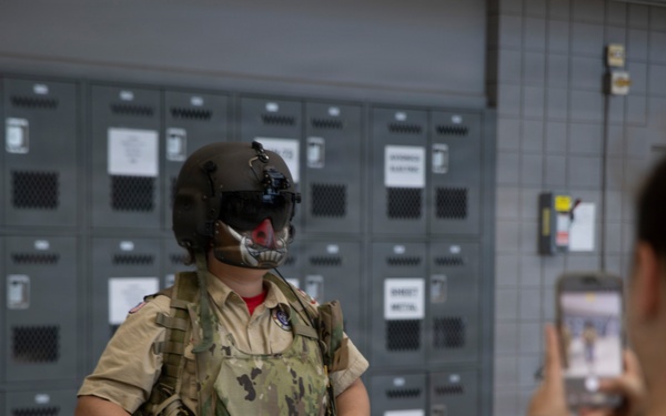 Boy Scouts of America (Cabot, AR) participate in Equipment Preparations and Flights on UH-60 Blackhawks