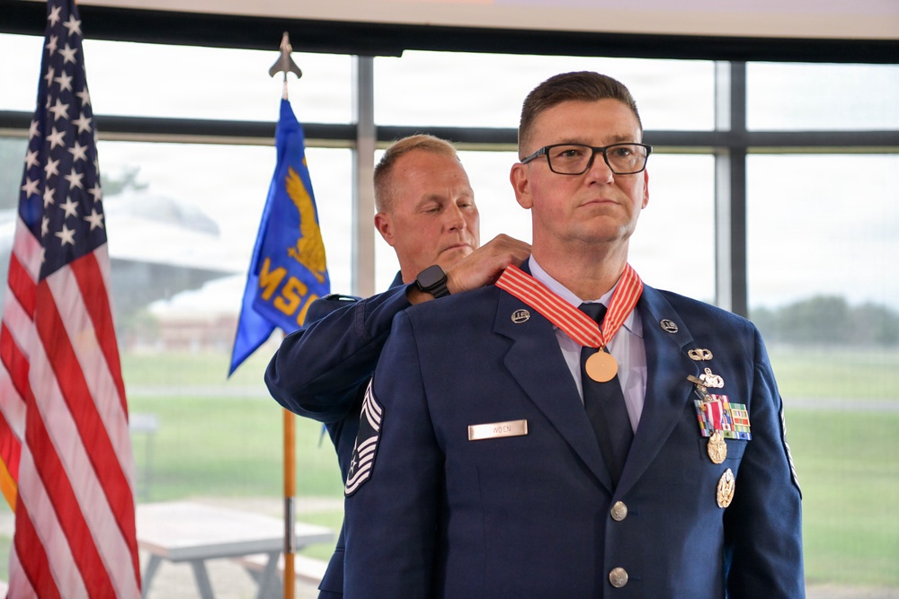 CMSgt Bowden retires from 178th Wing